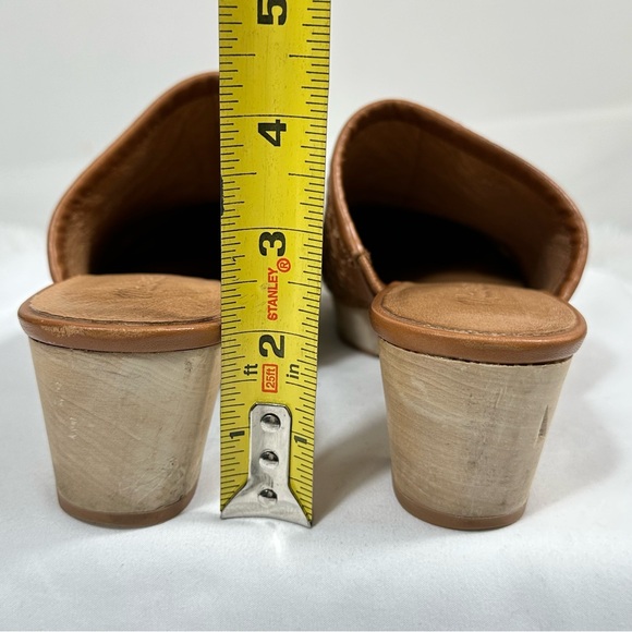 Madewell Womens Sz 6,5 Rustic Twig The Jordyn Clog in Woven Leather Block Heel - Picture 9 of 12